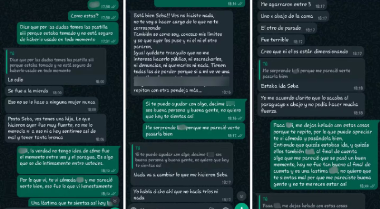 Chats entre Sebastián Sosa y la denunciante de abuso sexual contra los jugadores de Velez.